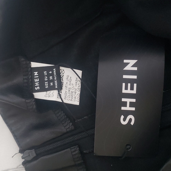 PU Wrap Hem Bodycon Skirt - Picture 6 of 8